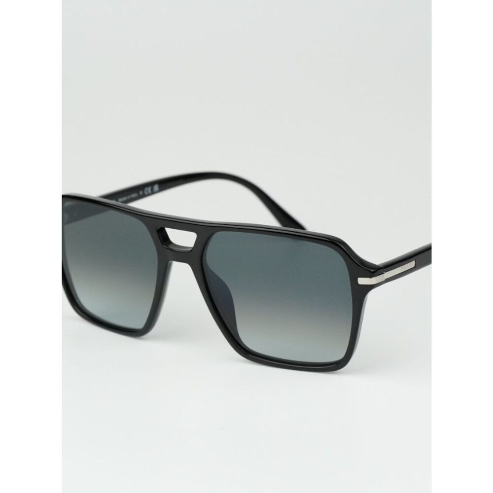 NEW Prada PR20YS 1AB06T Black Grey Unisex Pilot Sunglasses PR 20YS - Picture 4 of 9